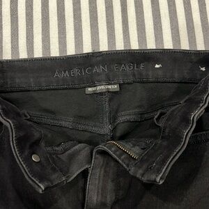 American eagle super stretch straight leg black jeans
